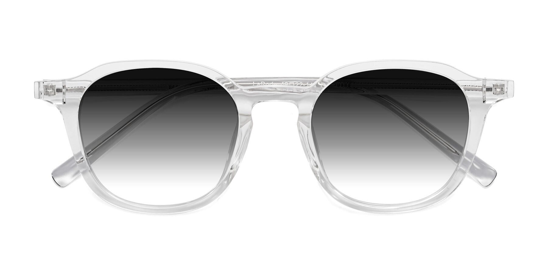 Folded Front of LaRode in Clear with Gray Gradient Lenses