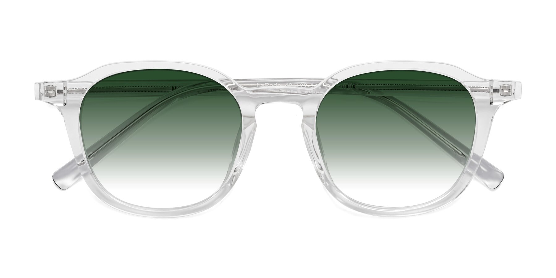 Folded Front of LaRode in Clear with Green Gradient Lenses