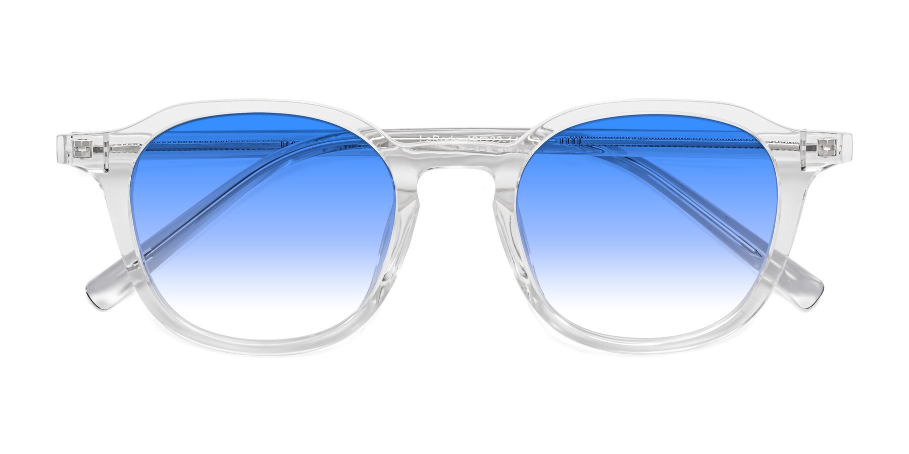 Folded Front of LaRode in Clear with Blue Gradient Lenses