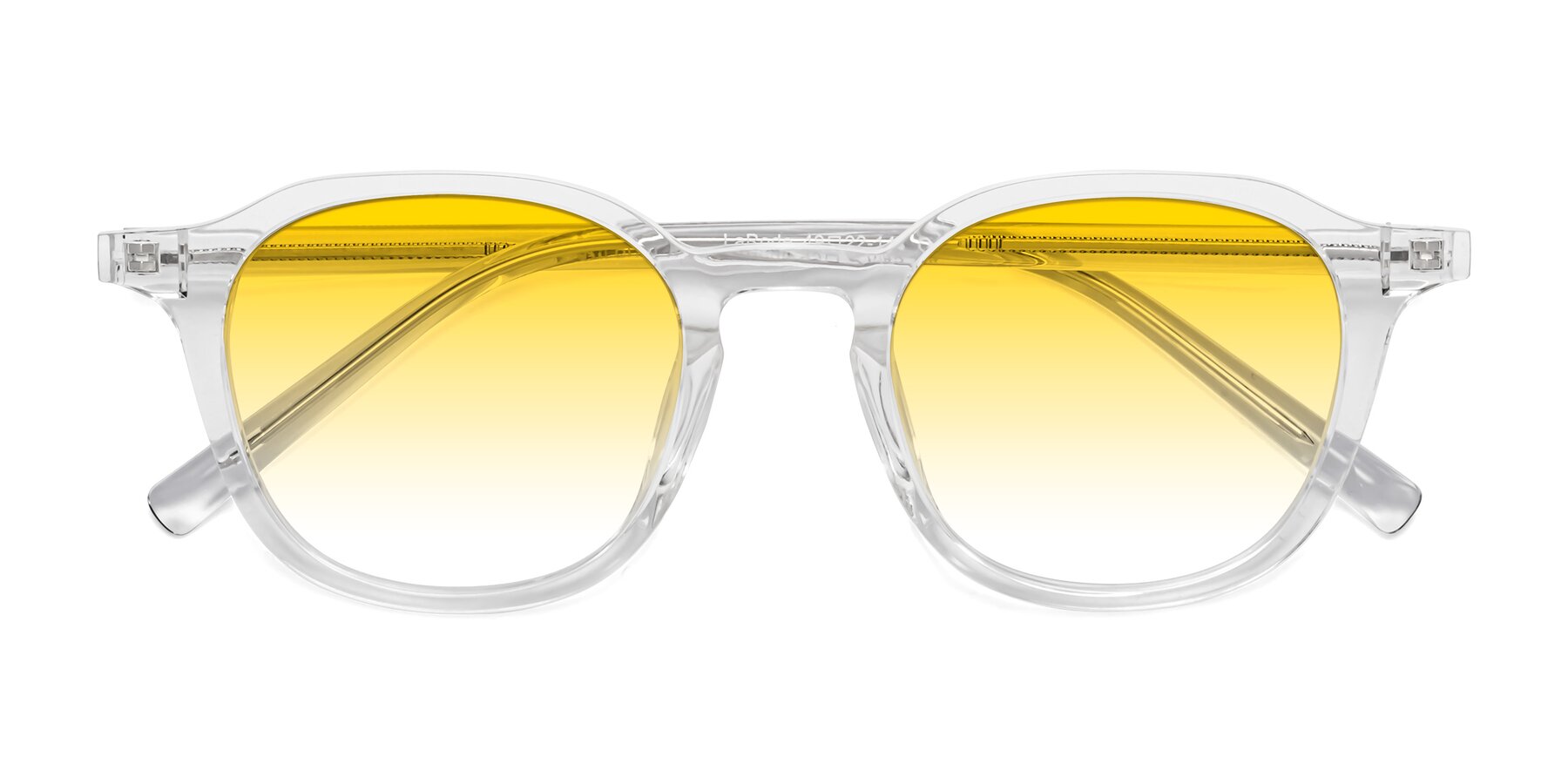 Folded Front of LaRode in Clear with Yellow Gradient Lenses