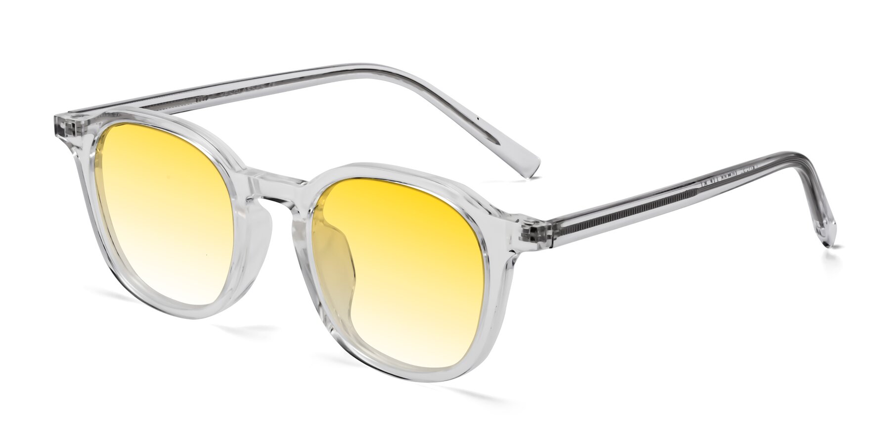 Angle of LaRode in Clear with Yellow Gradient Lenses