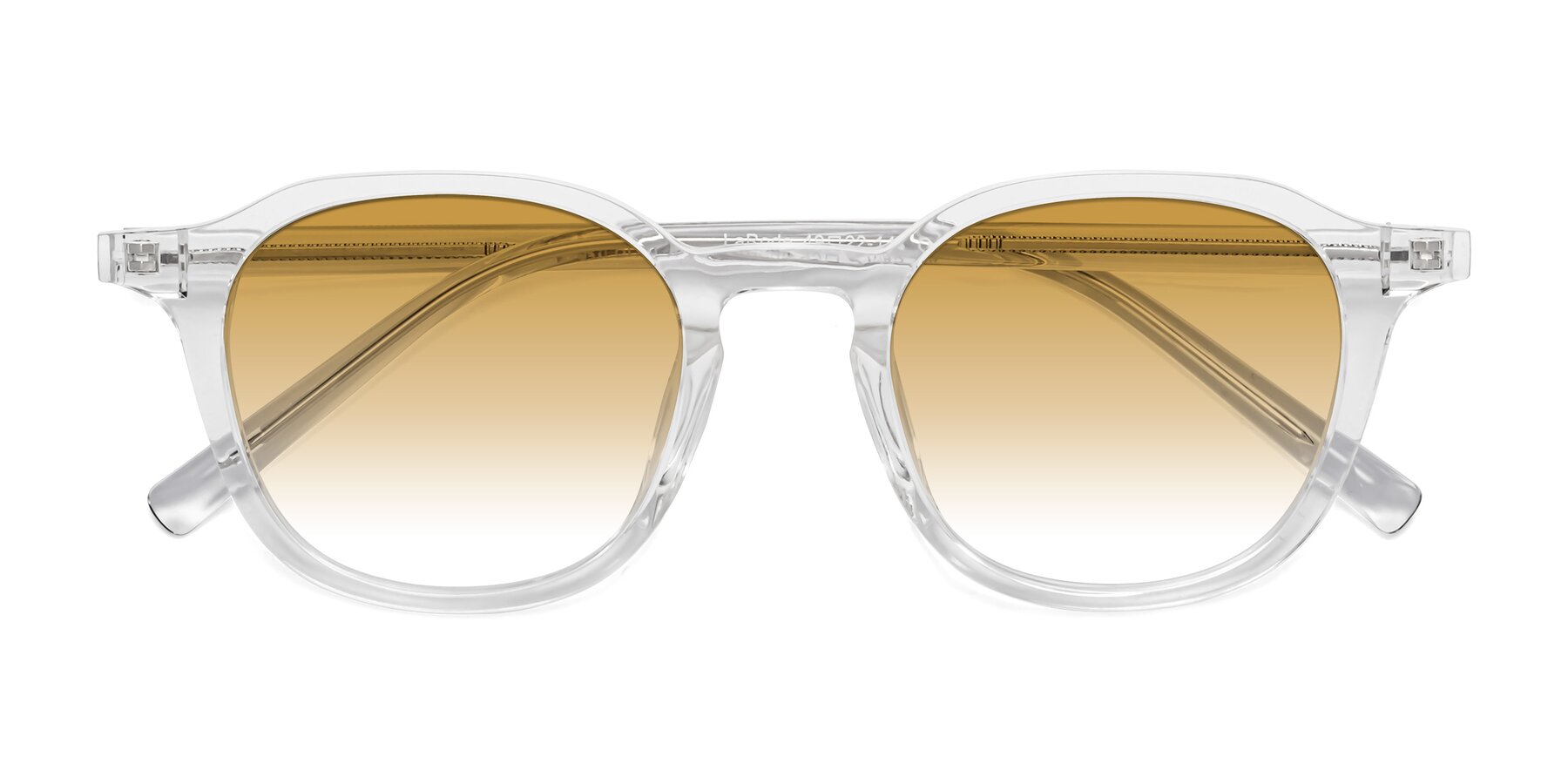 Folded Front of LaRode in Clear with Champagne Gradient Lenses