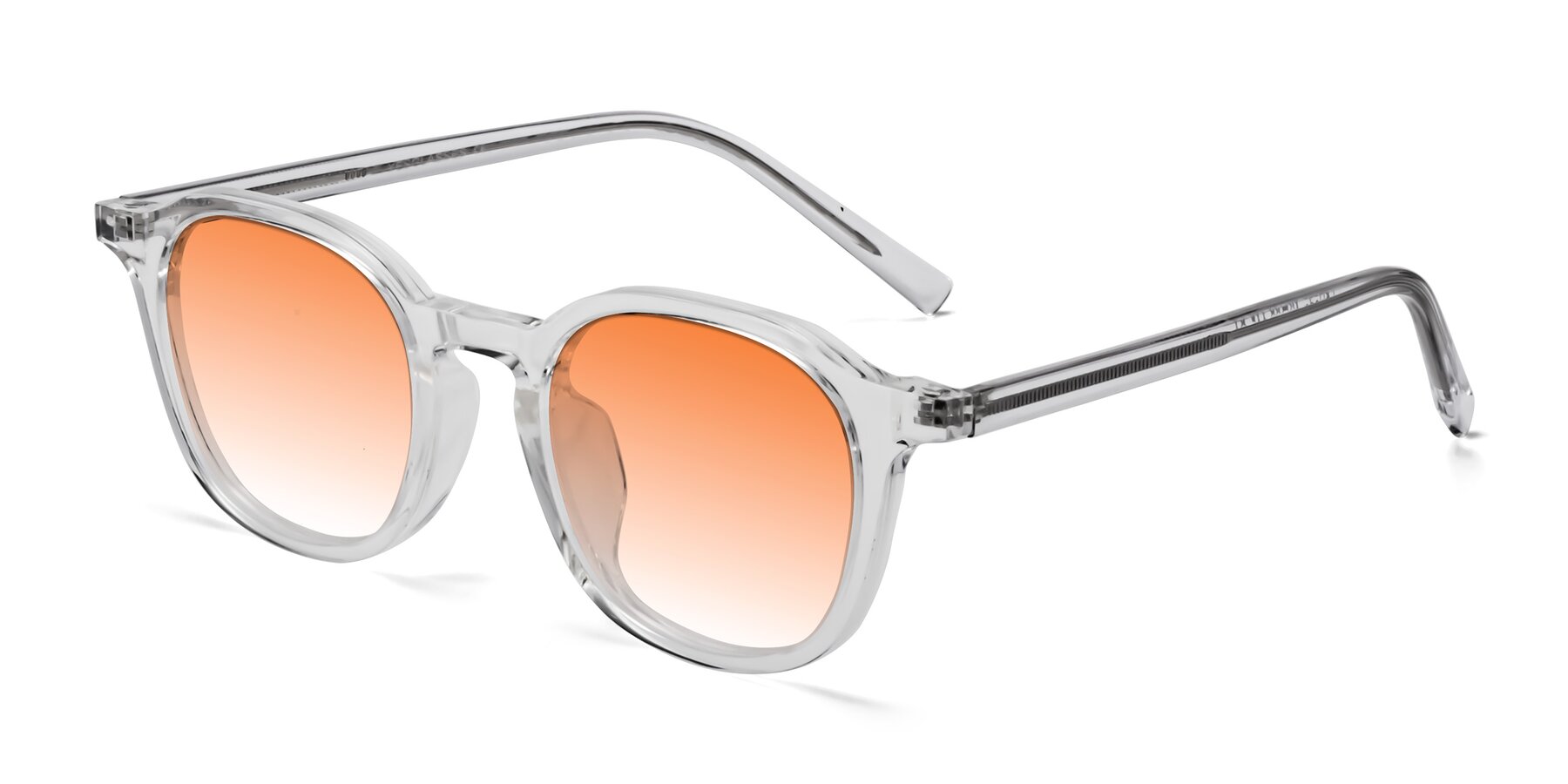 Angle of LaRode in Clear with Orange Gradient Lenses