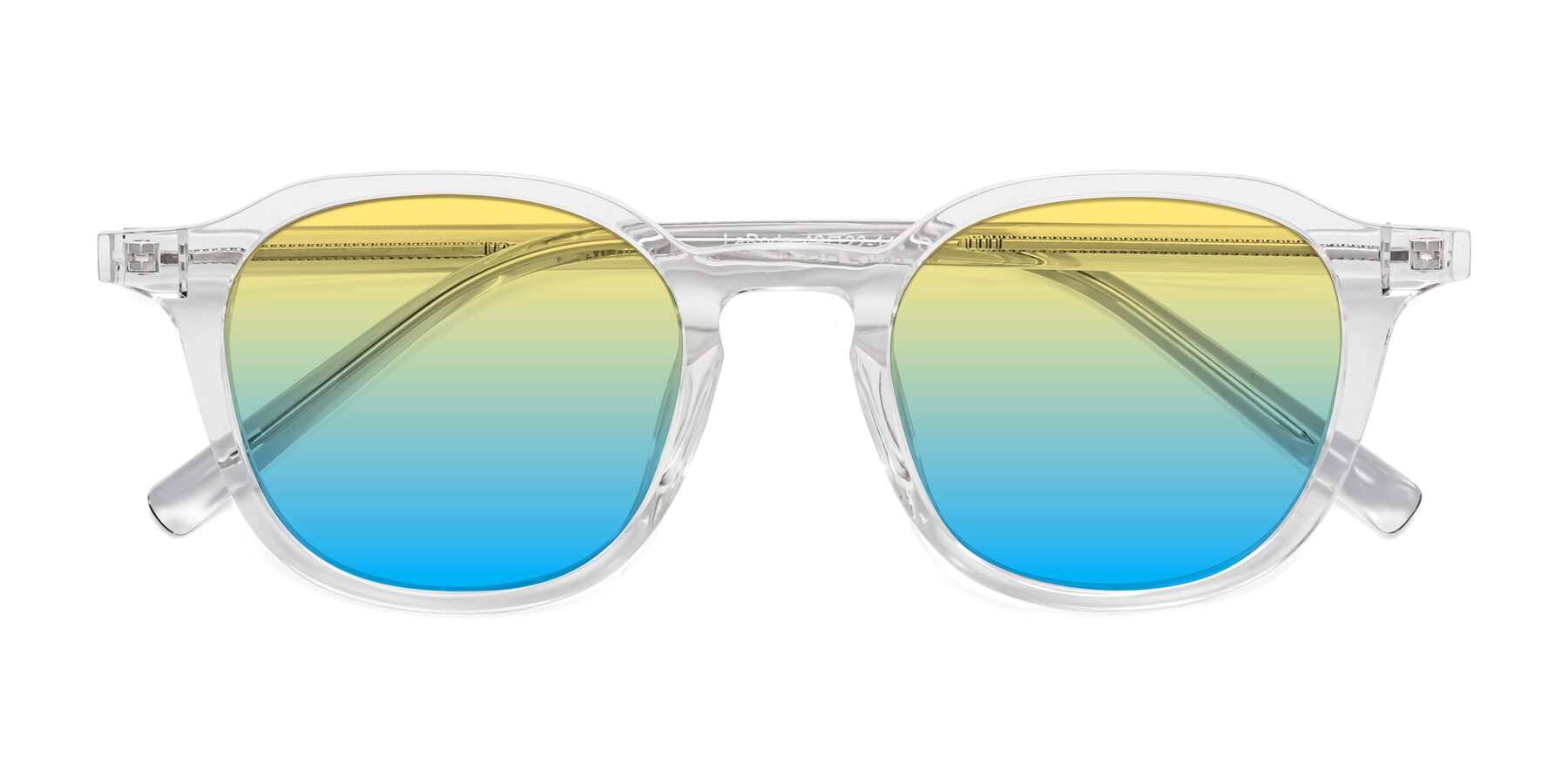 Folded Front of LaRode in Clear with Yellow / Blue Gradient Lenses