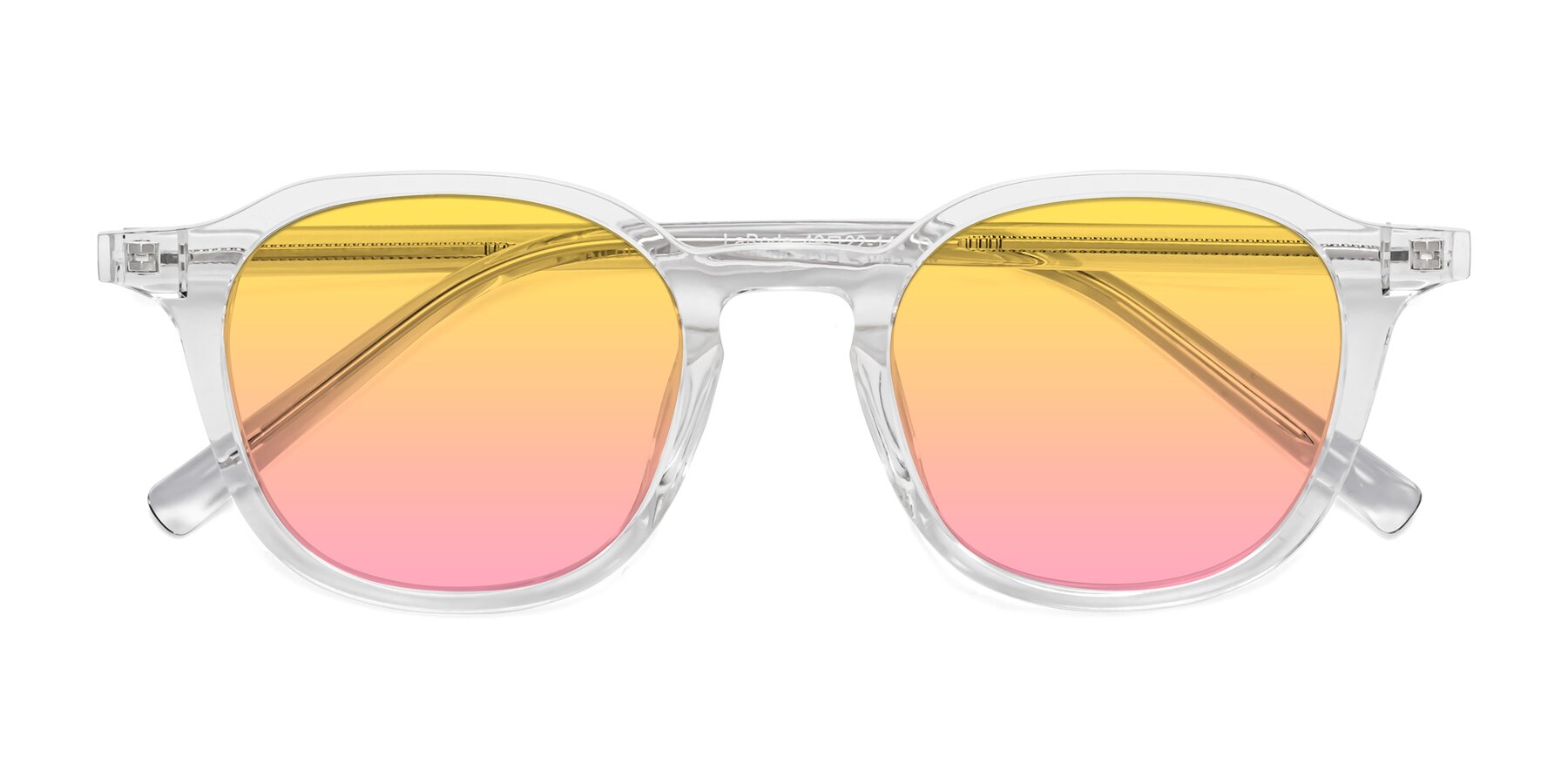 Folded Front of LaRode in Clear with Yellow / Pink Gradient Lenses
