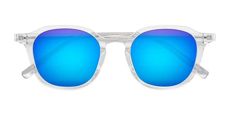 LaRode - Clear Flash Mirrored Sunglasses