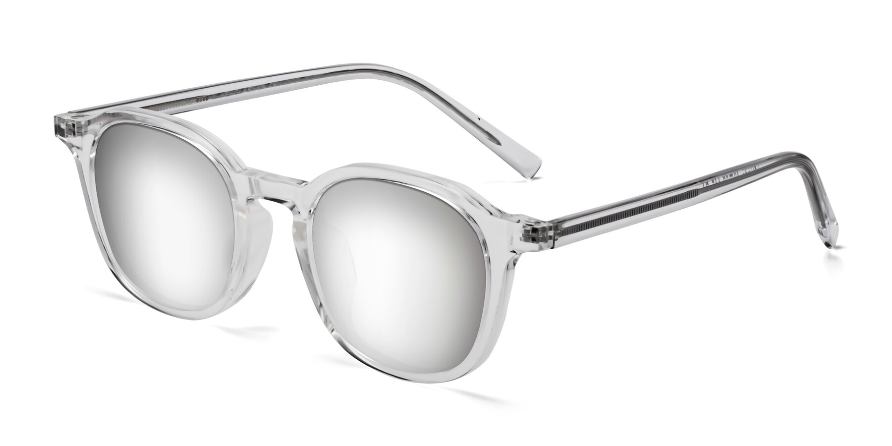 Angle of LaRode in Clear with Silver Mirrored Lenses