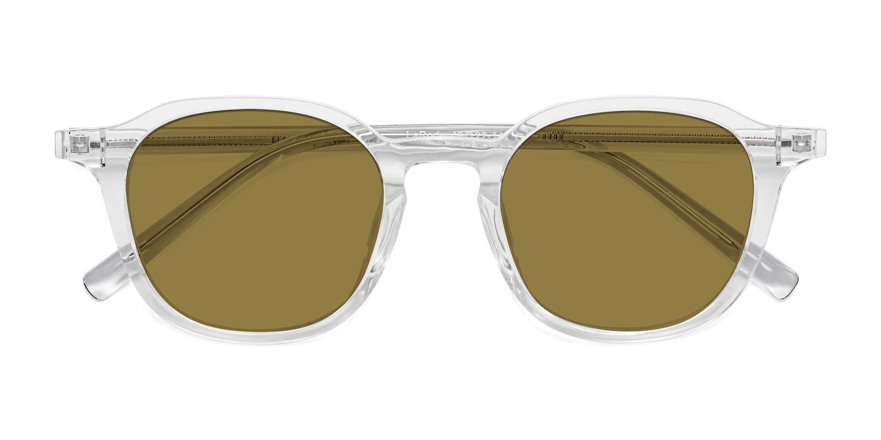Folded Front of LaRode in Clear with Brown Polarized Lenses