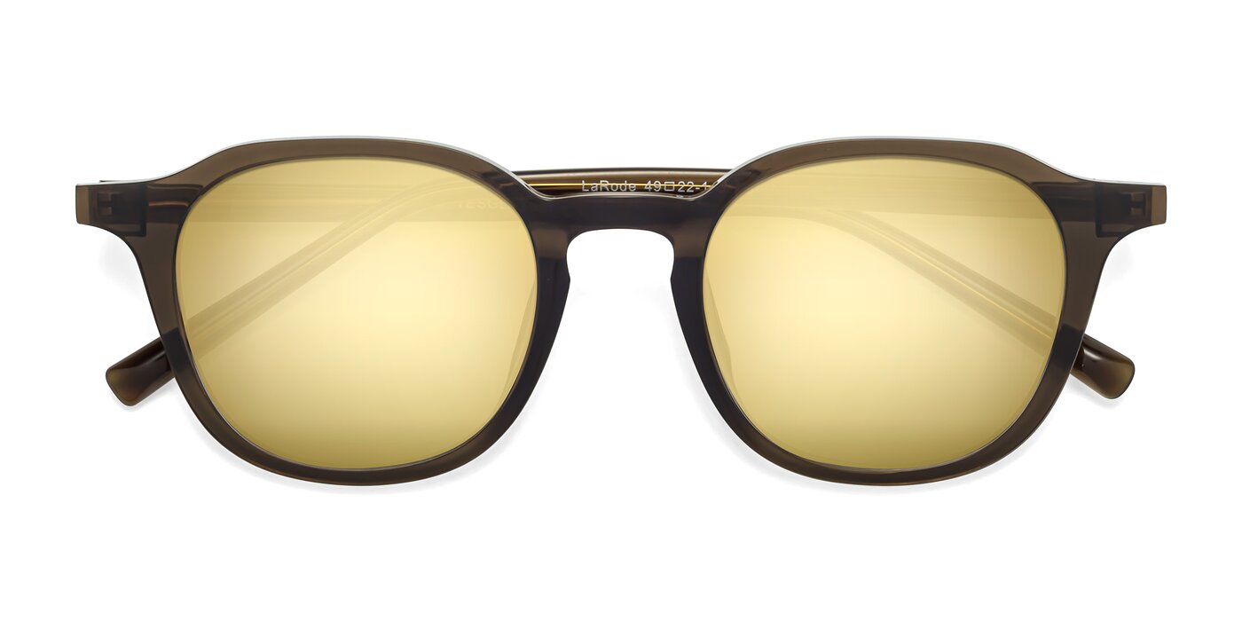 LaRode - Coffee Flash Mirrored Sunglasses