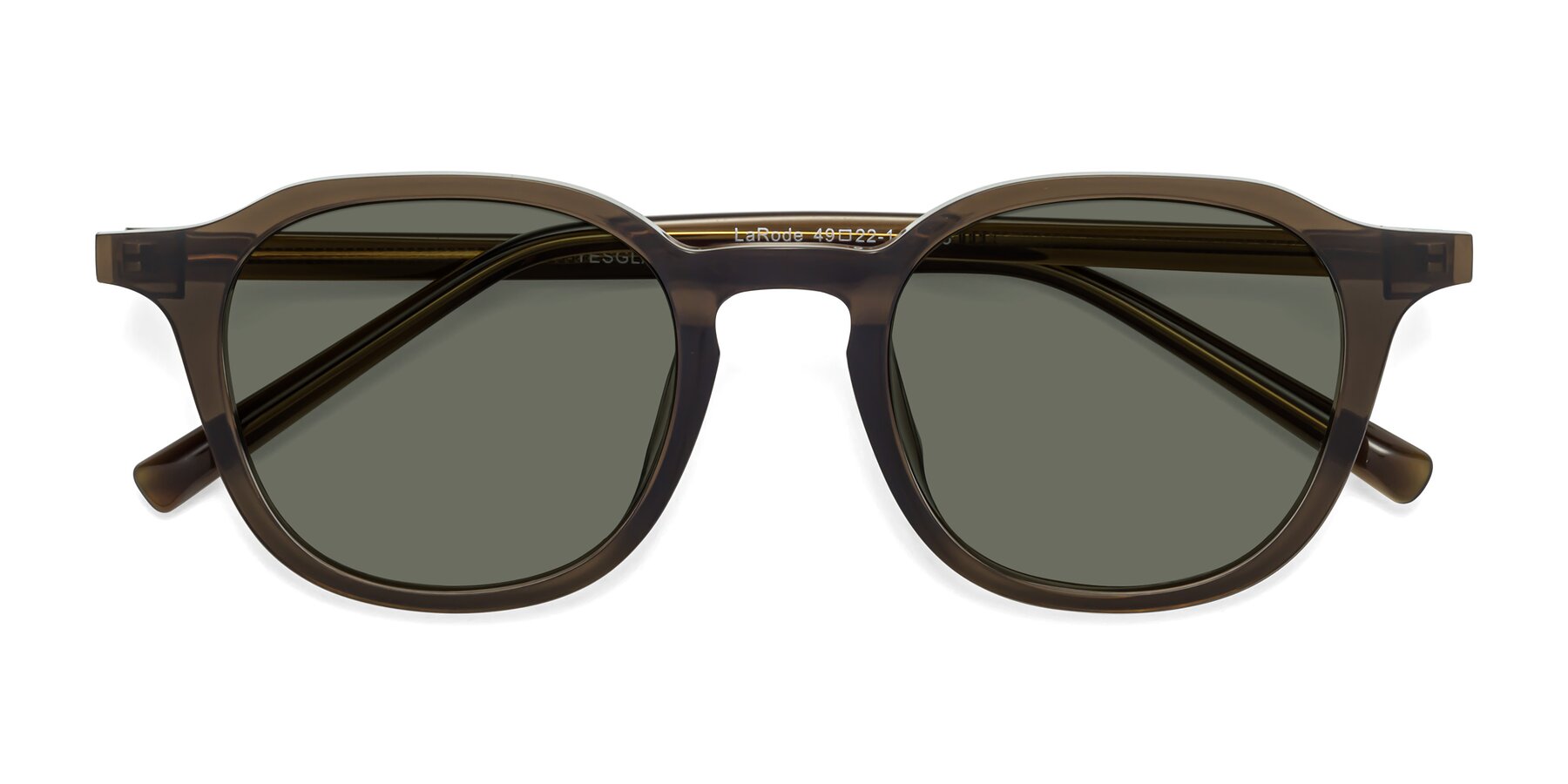 Folded Front of LaRode in Coffee with Gray Polarized Lenses