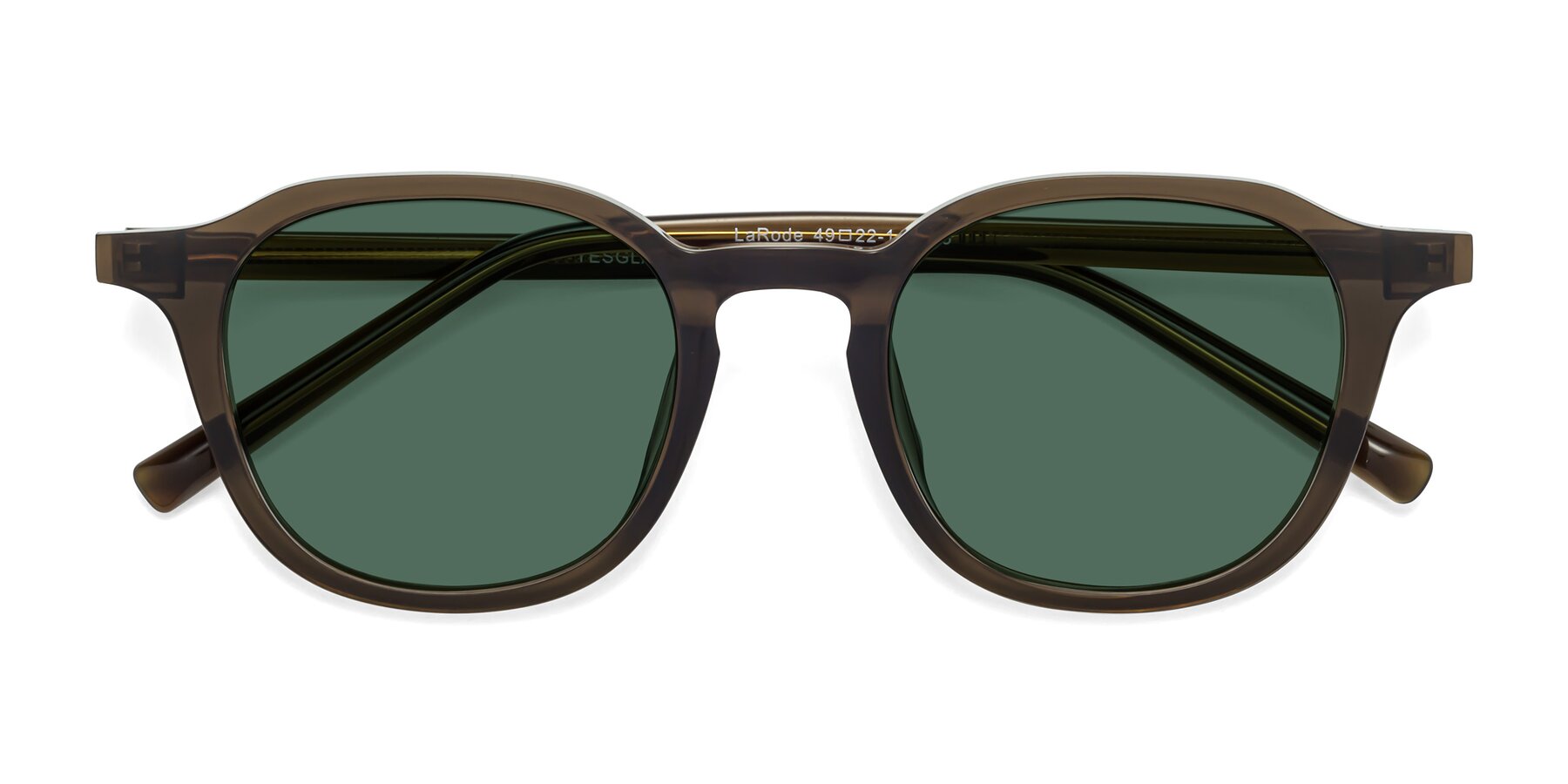 Folded Front of LaRode in Coffee with Green Polarized Lenses