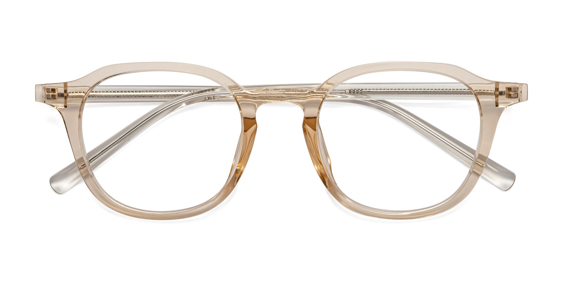 Folded Front of LaRode in Amber with Clear Reading Eyeglass Lenses