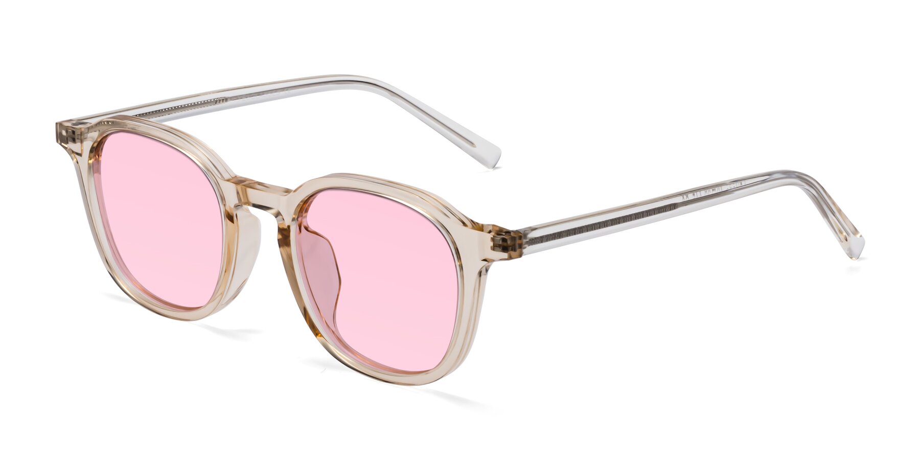 Angle of LaRode in Amber with Light Pink Tinted Lenses