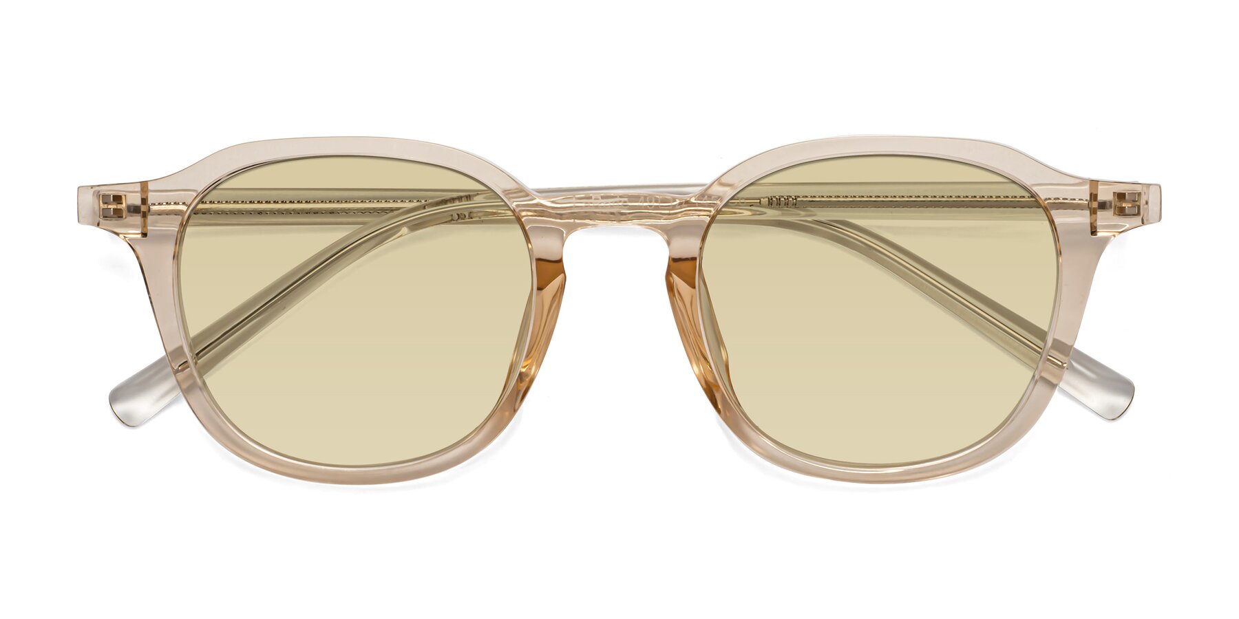 Folded Front of LaRode in Amber with Light Champagne Tinted Lenses