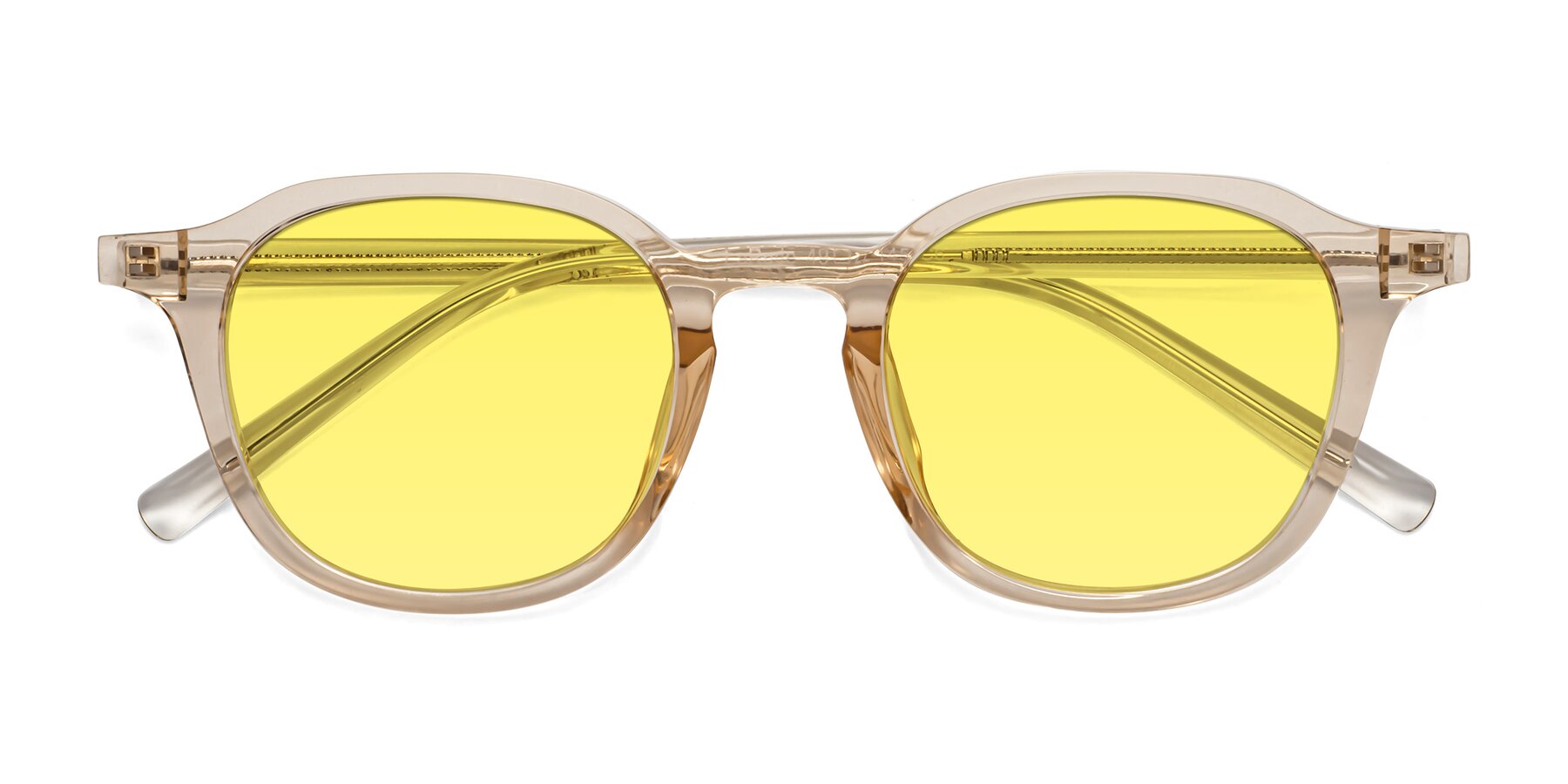 Folded Front of LaRode in Amber with Medium Yellow Tinted Lenses