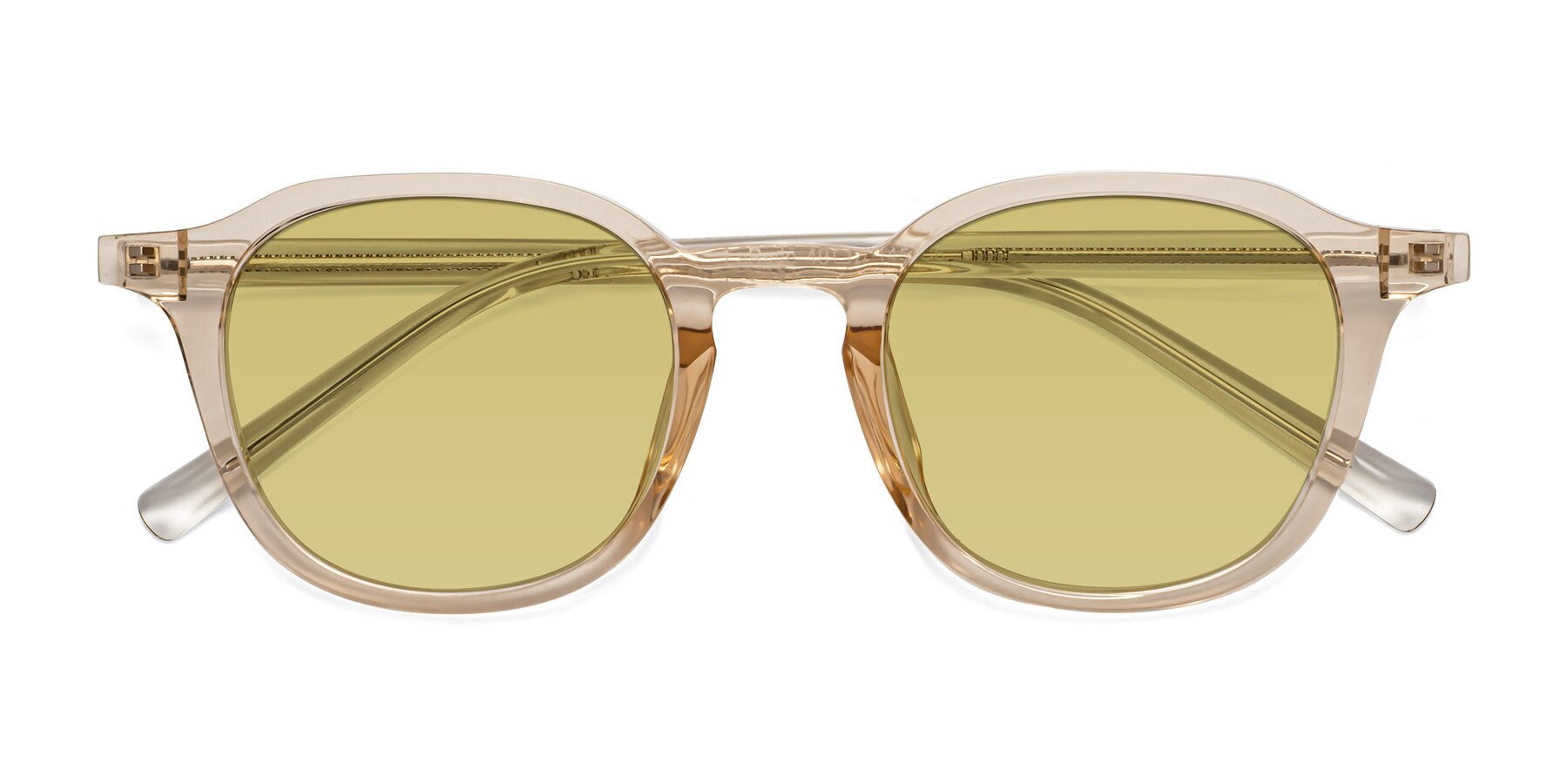 Folded Front of LaRode in Amber with Medium Champagne Tinted Lenses