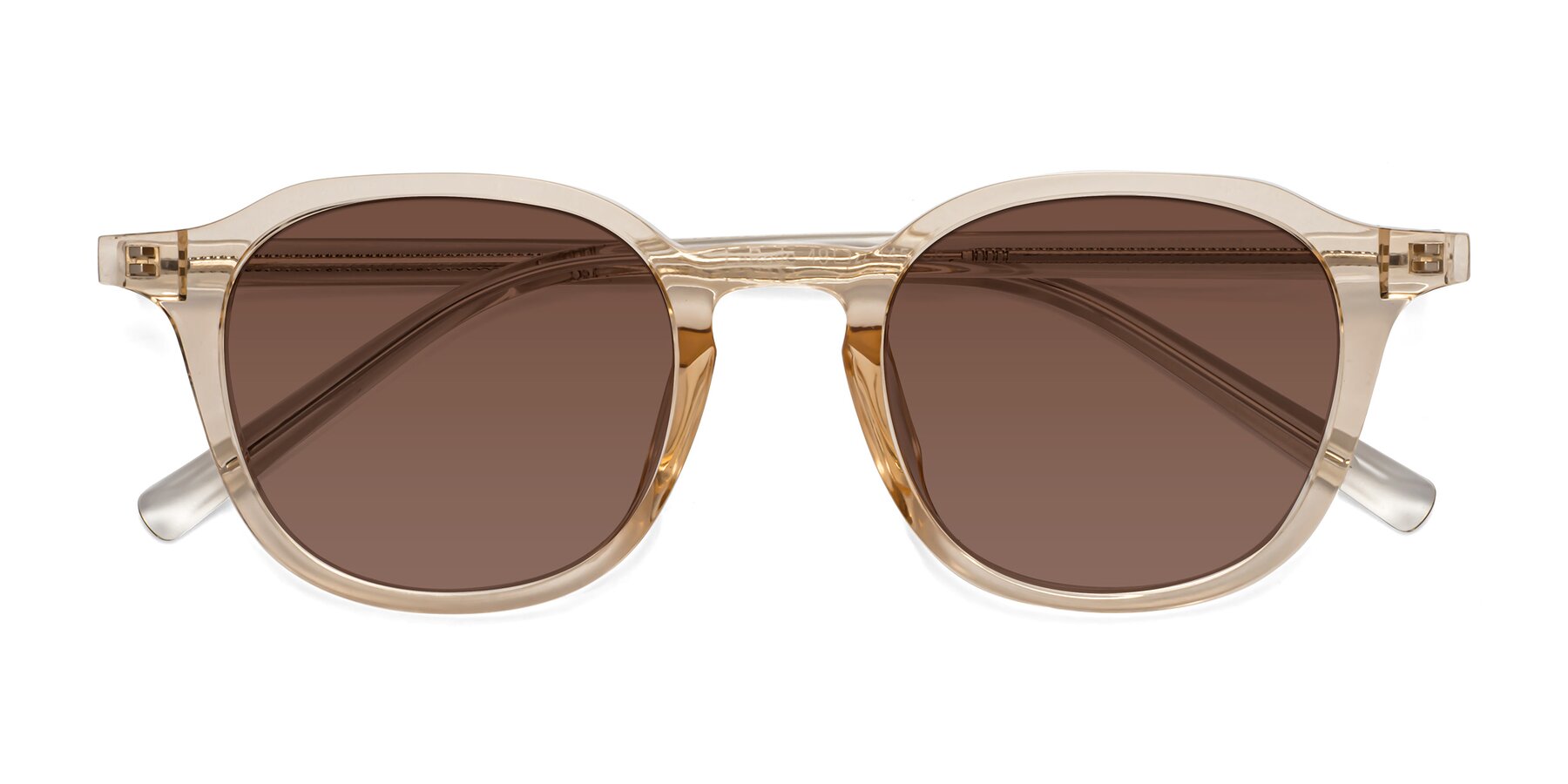 Folded Front of LaRode in Amber with Brown Tinted Lenses