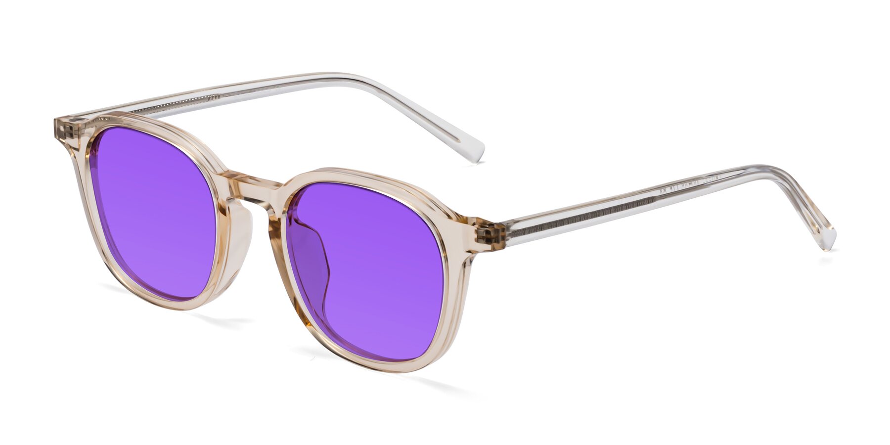 Angle of LaRode in Amber with Purple Tinted Lenses