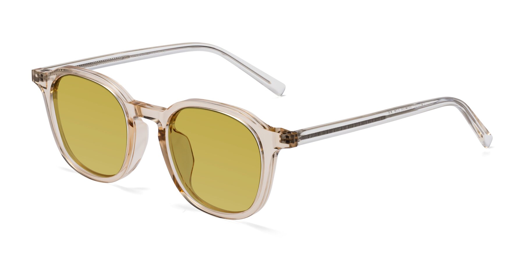 Angle of LaRode in Amber with Champagne Tinted Lenses