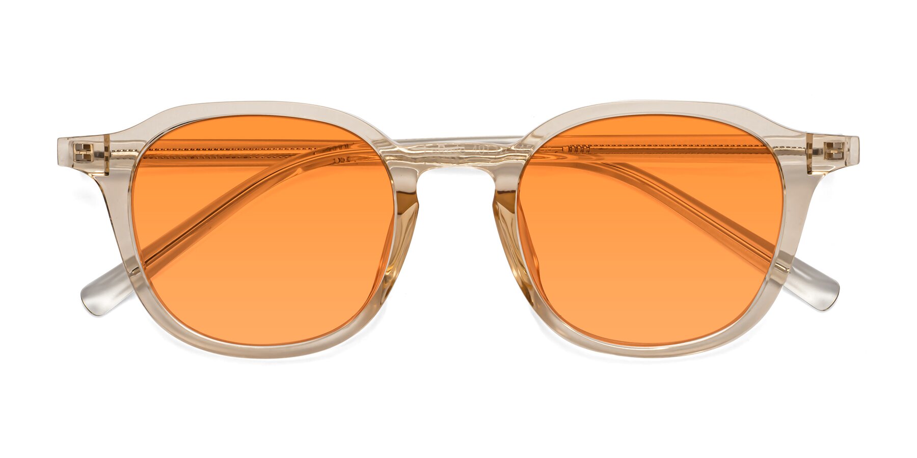 Folded Front of LaRode in Amber with Orange Tinted Lenses
