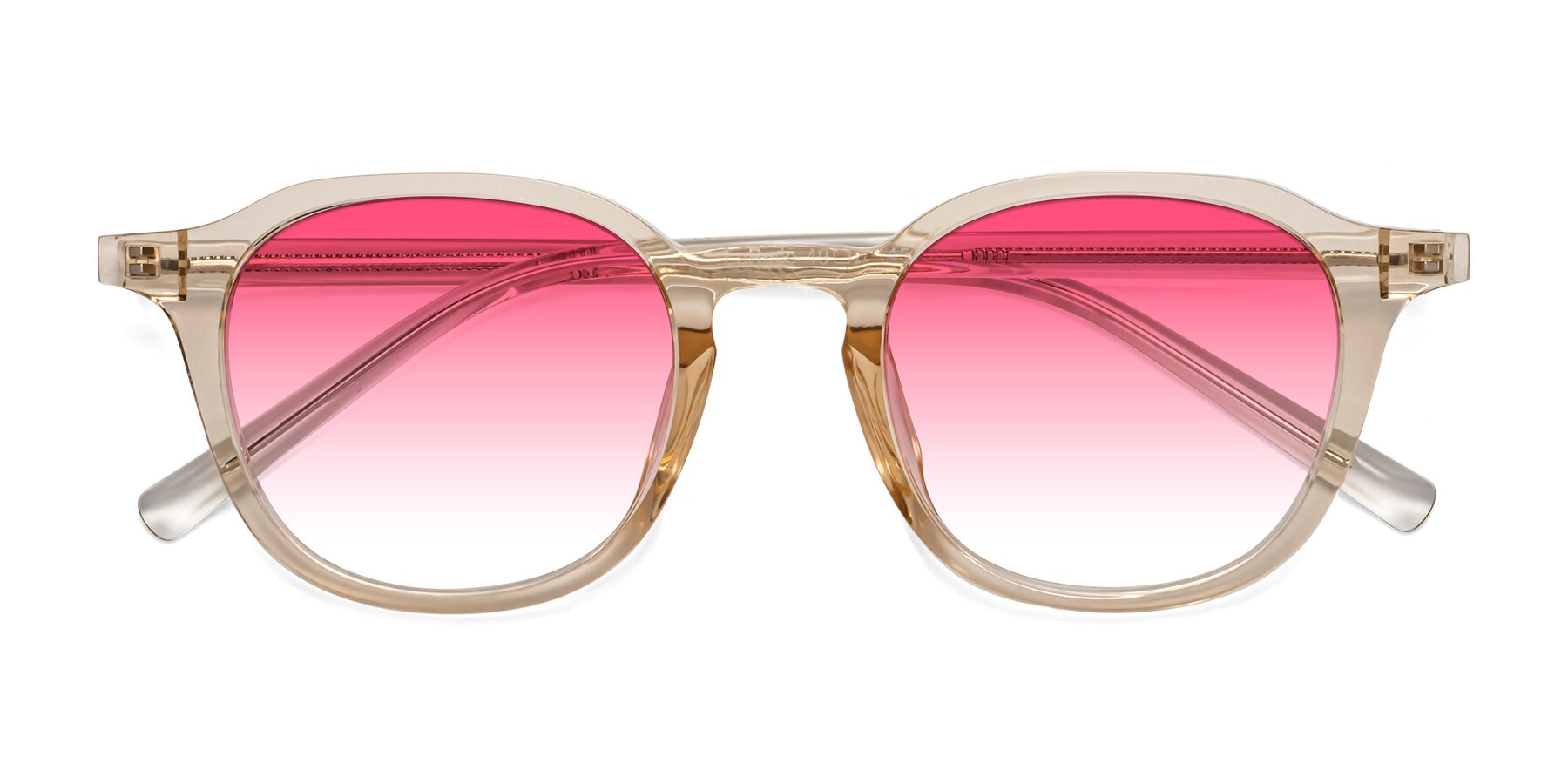 Folded Front of LaRode in Amber with Pink Gradient Lenses