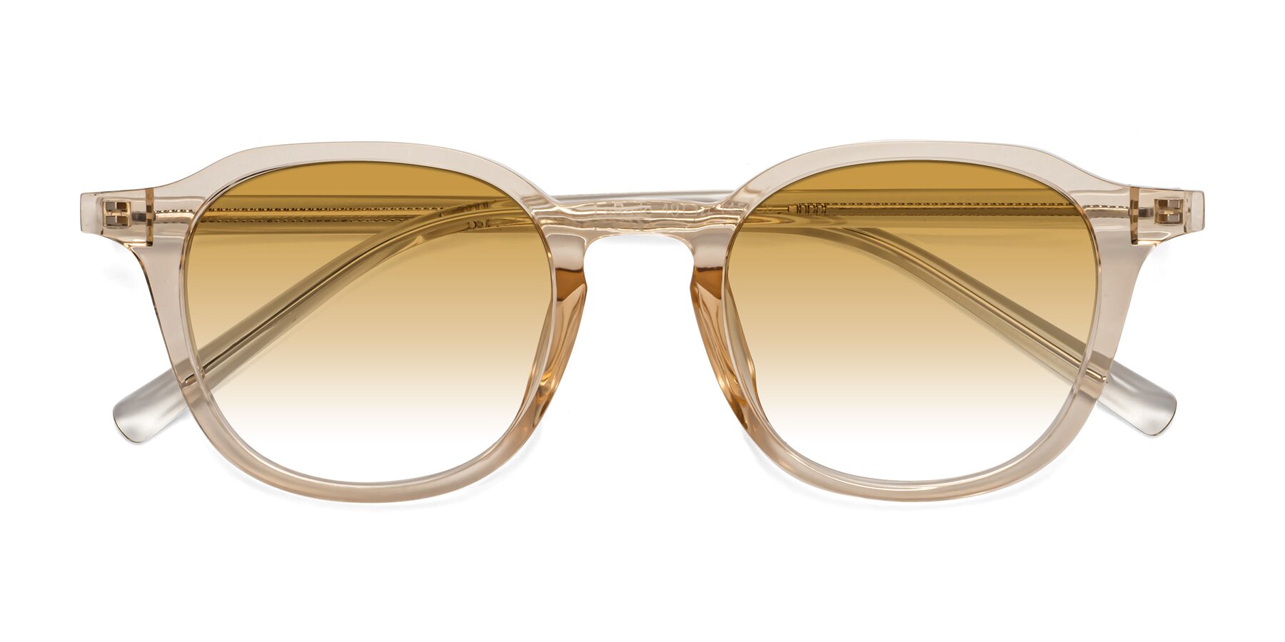 Folded Front of LaRode in Amber with Champagne Gradient Lenses