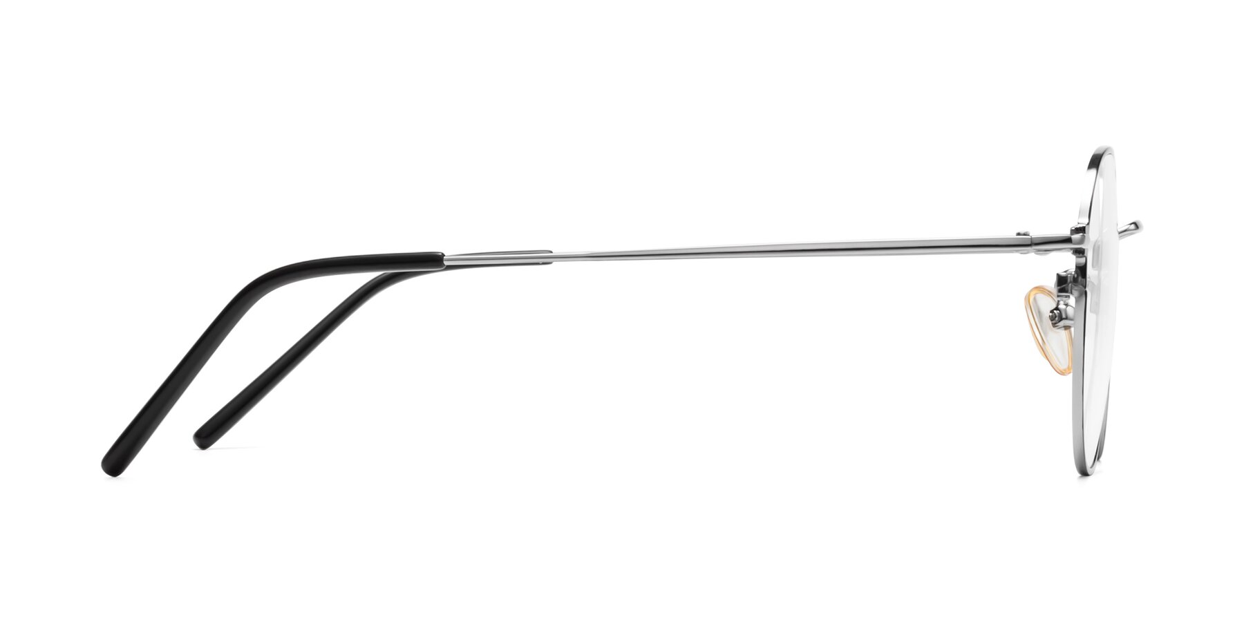 Side of 18006 in Black-Silver with Clear Eyeglass Lenses