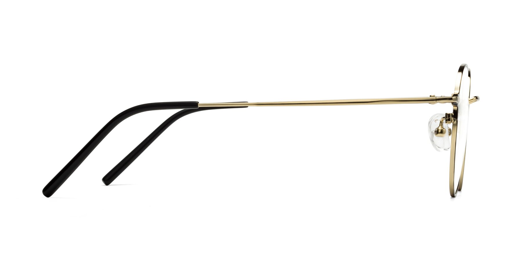 Side of 18006 in Black-Gold with Clear Eyeglass Lenses