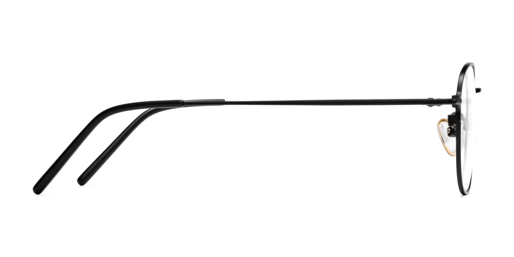 Side of 18008 in Matte Black with Clear Eyeglass Lenses