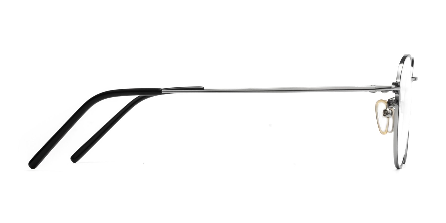 Side of 18008 in Black-Silver with Clear Eyeglass Lenses
