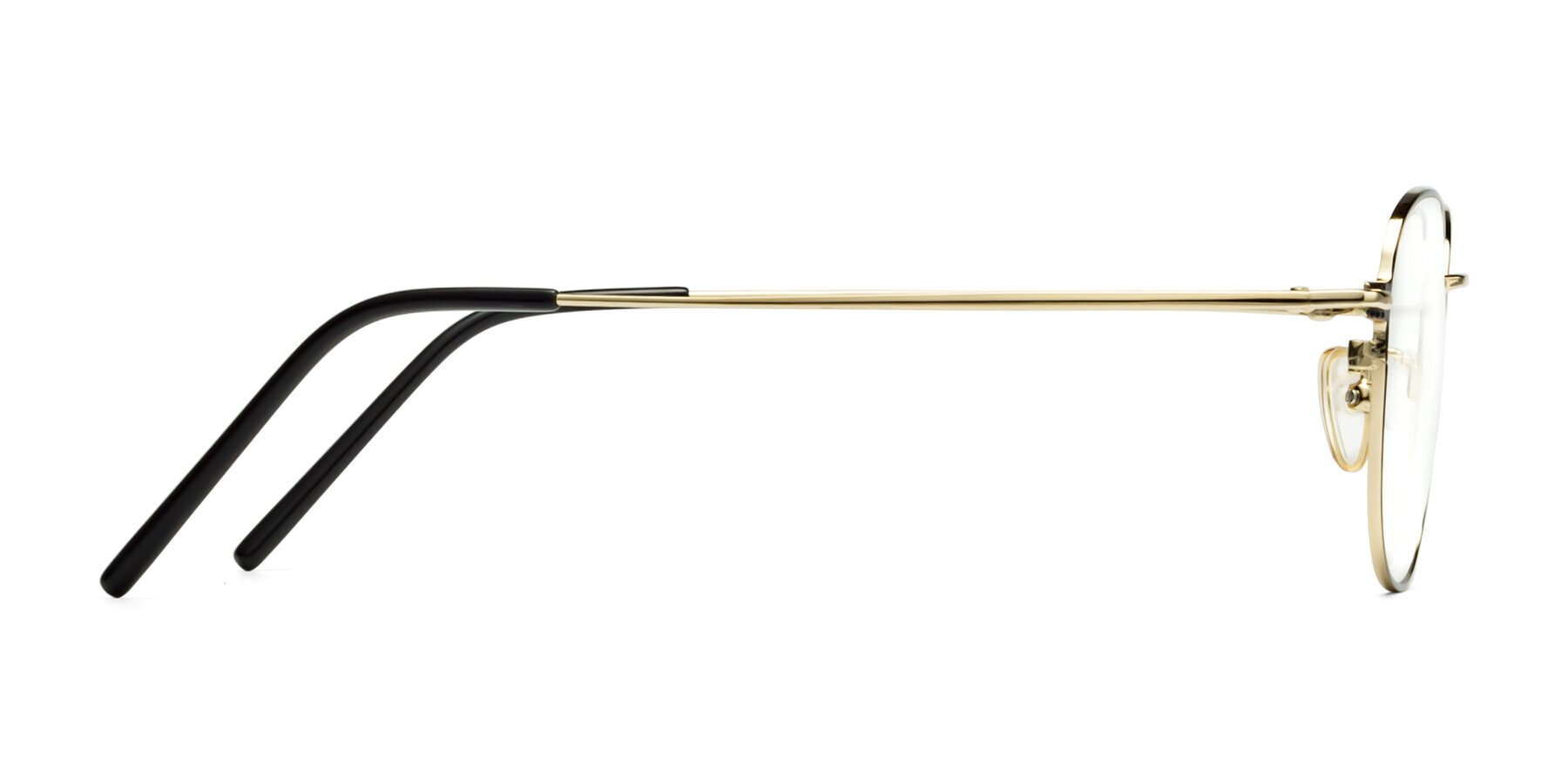 Side of 18008 in Black-Gold with Clear Reading Eyeglass Lenses