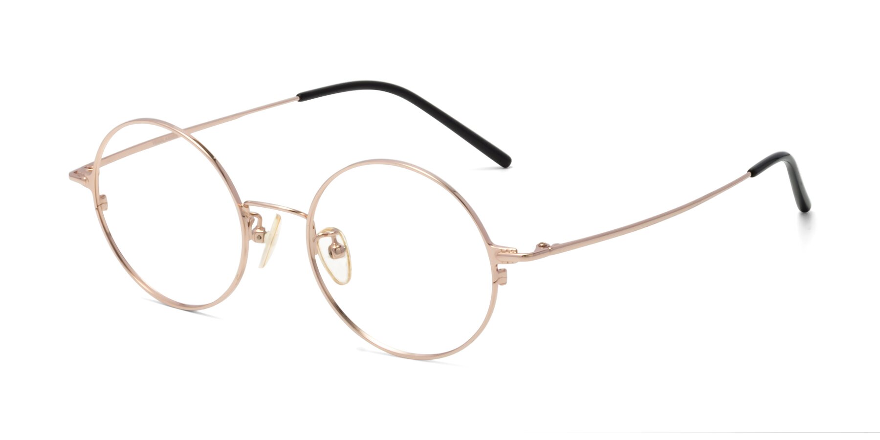 Angle of 18009 in Rose Gold with Clear Blue Light Blocking Lenses