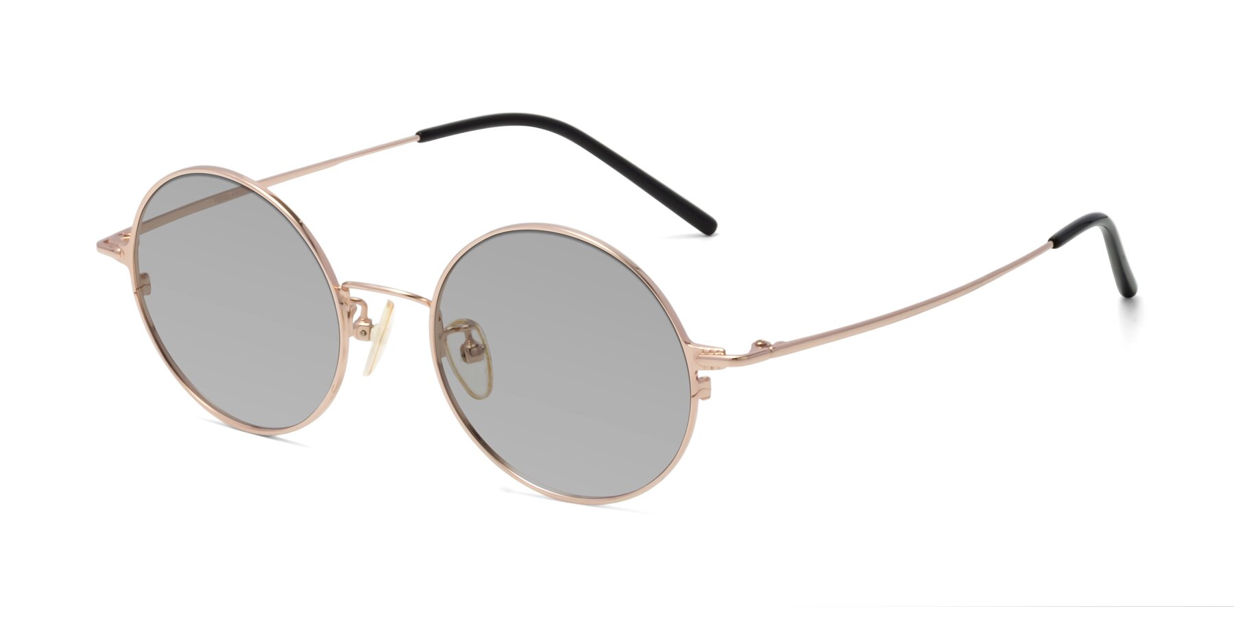 Angle of 18009 in Rose Gold with Light Gray Tinted Lenses