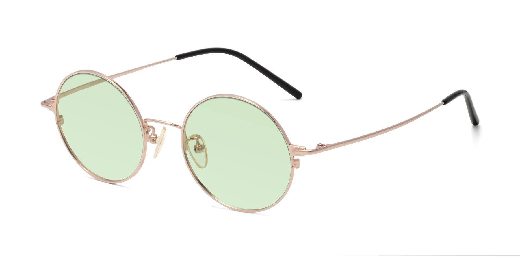 Angle of 18009 in Rose Gold with Light Green Tinted Lenses