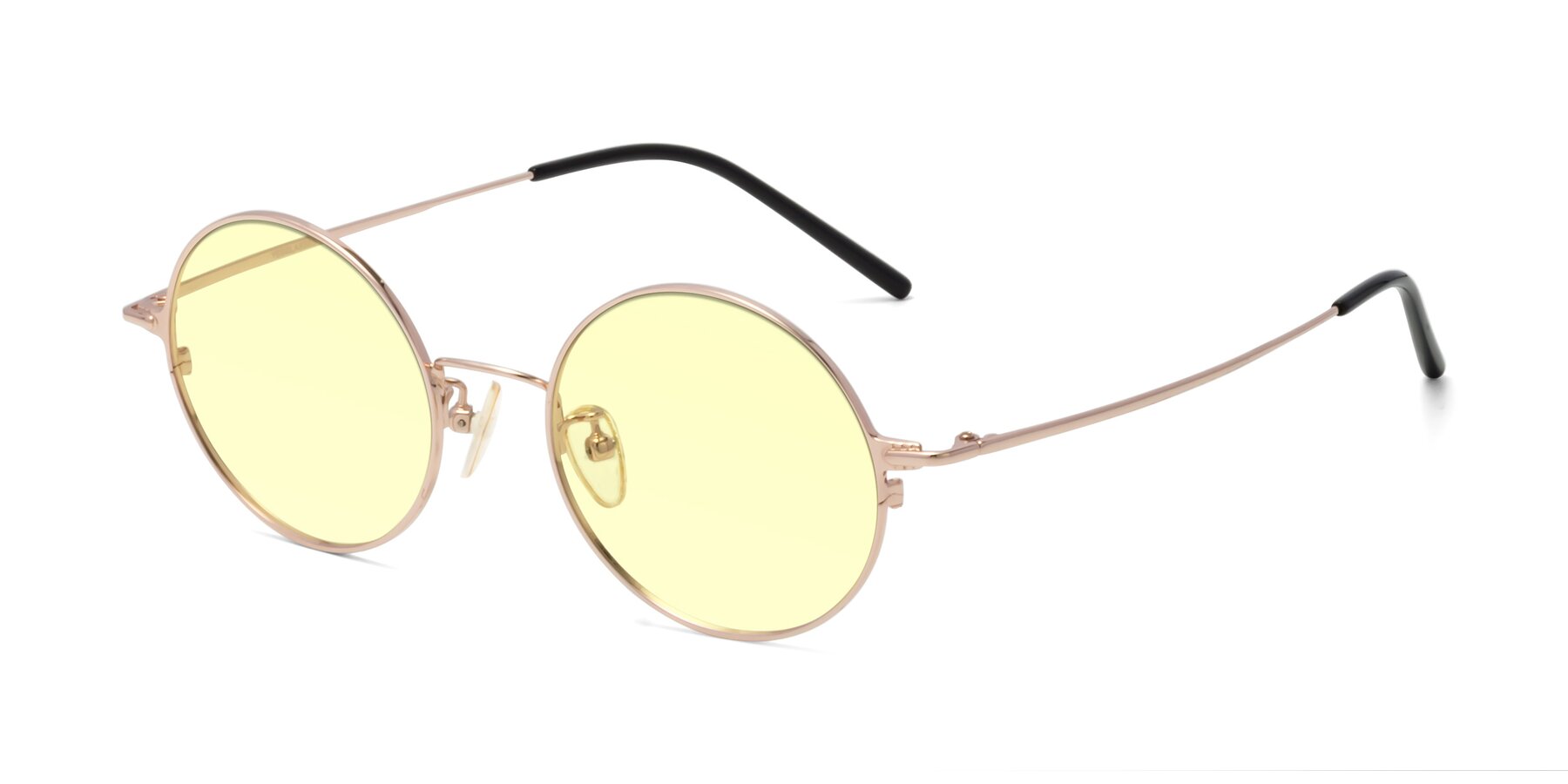 Angle of 18009 in Rose Gold with Light Yellow Tinted Lenses