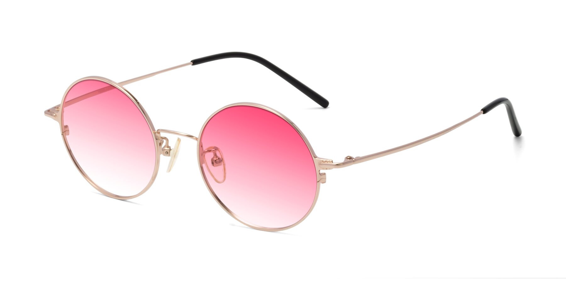 Angle of 18009 in Rose Gold with Pink Gradient Lenses