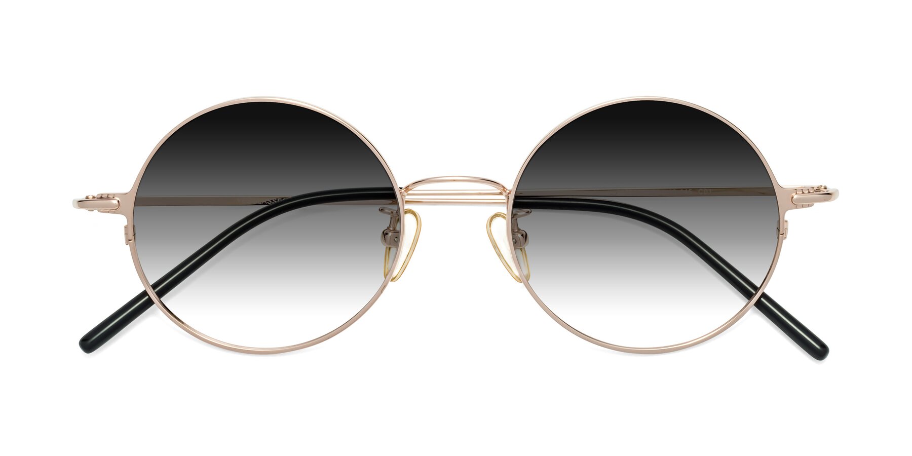 Folded Front of 18009 in Rose Gold with Gray Gradient Lenses