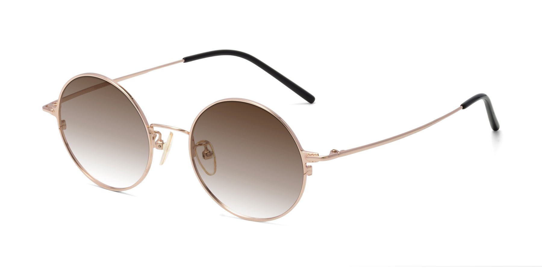 Angle of 18009 in Rose Gold with Brown Gradient Lenses