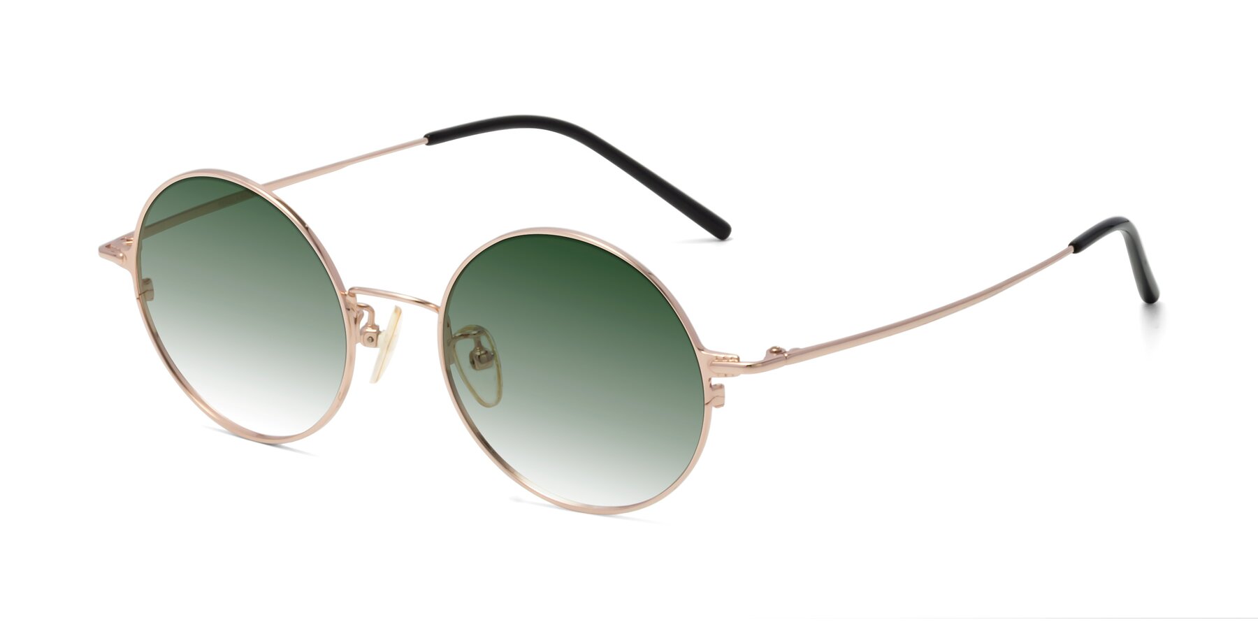 Angle of 18009 in Rose Gold with Green Gradient Lenses