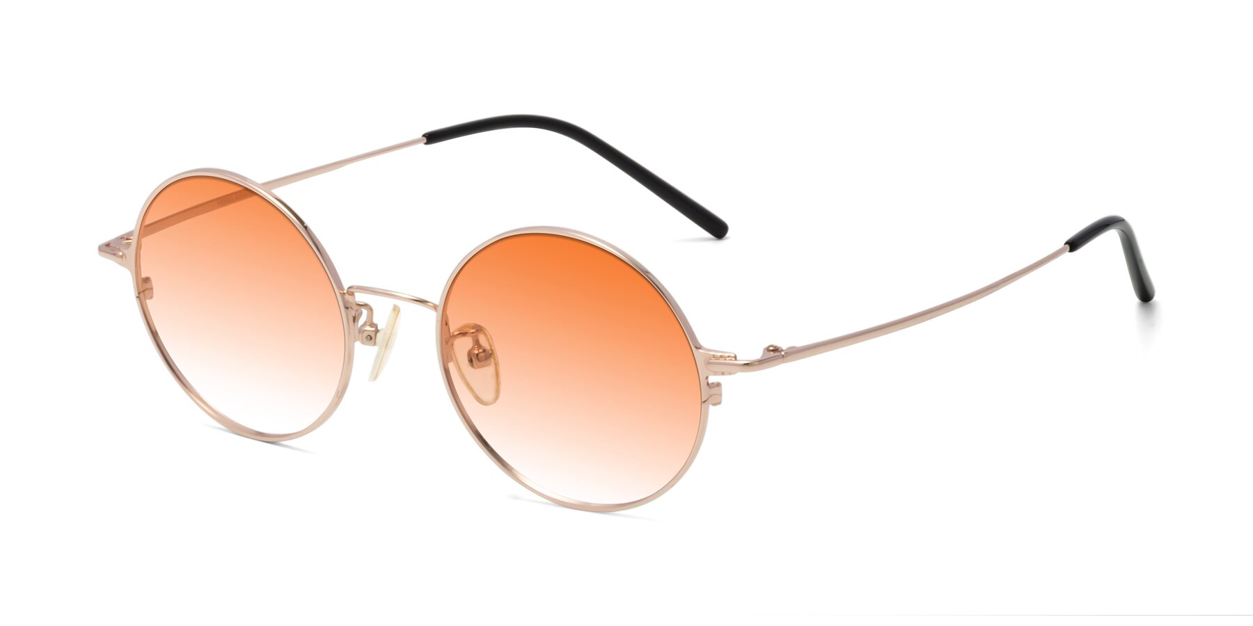Angle of 18009 in Rose Gold with Orange Gradient Lenses