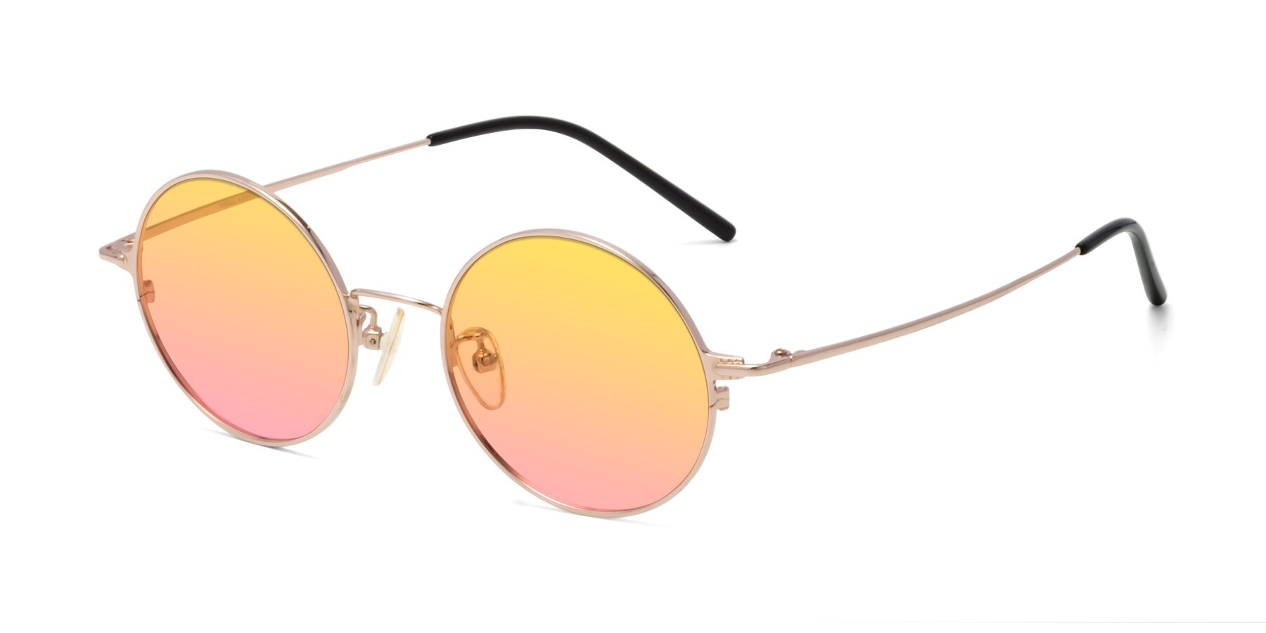 Angle of 18009 in Rose Gold with Yellow / Pink Gradient Lenses