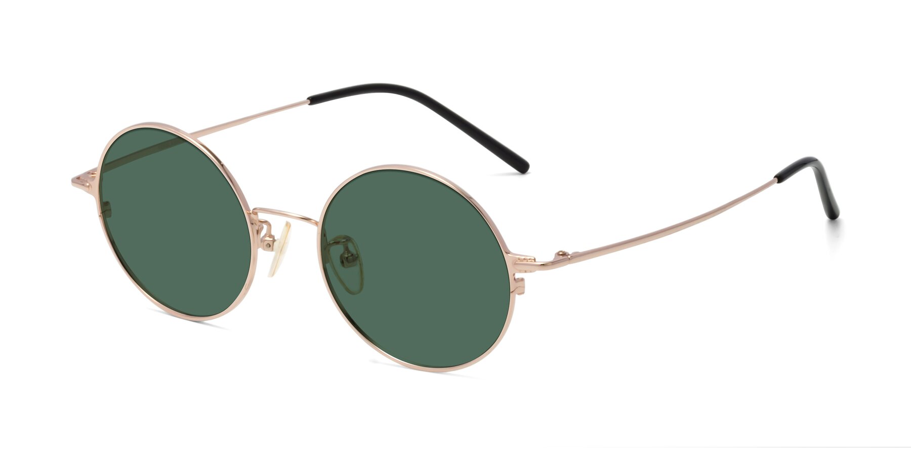 Angle of 18009 in Rose Gold with Green Polarized Lenses