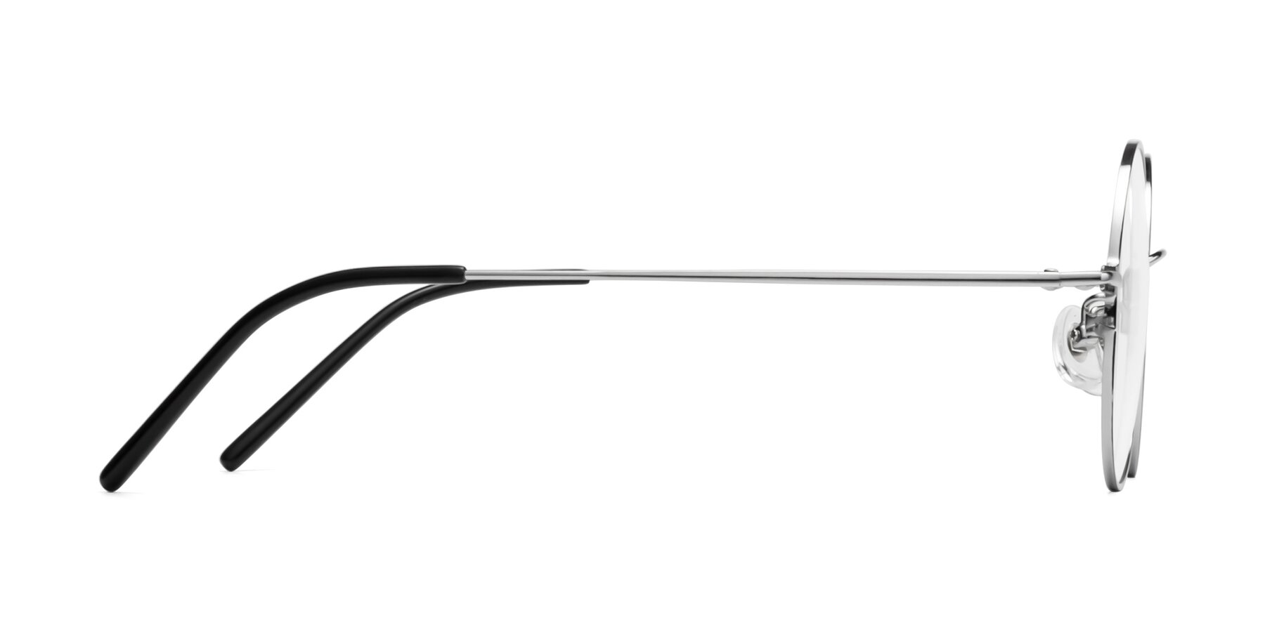Side of 18009 in Black-Silver with Clear Eyeglass Lenses