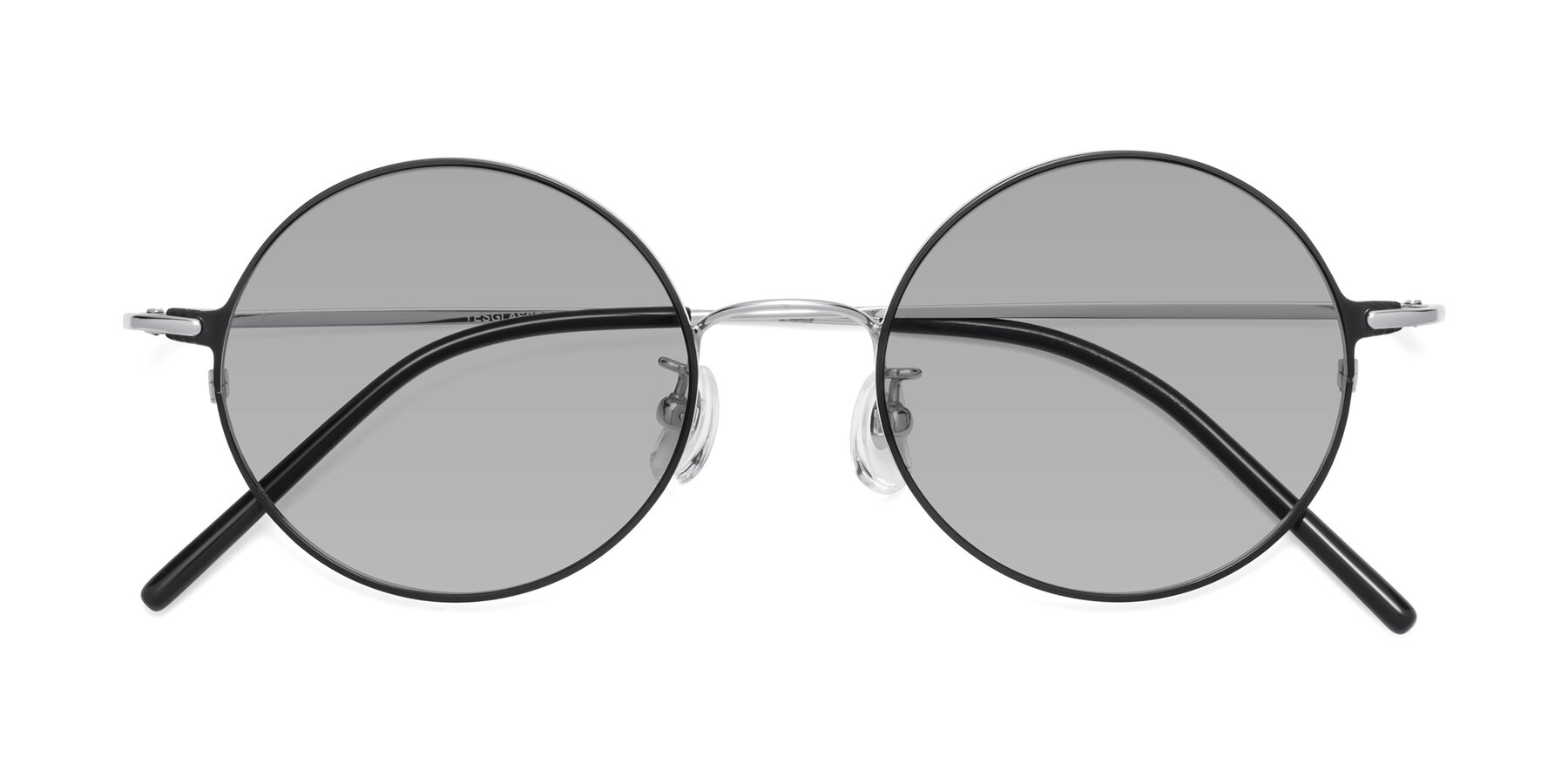 Folded Front of 18009 in Black-Silver with Light Gray Tinted Lenses