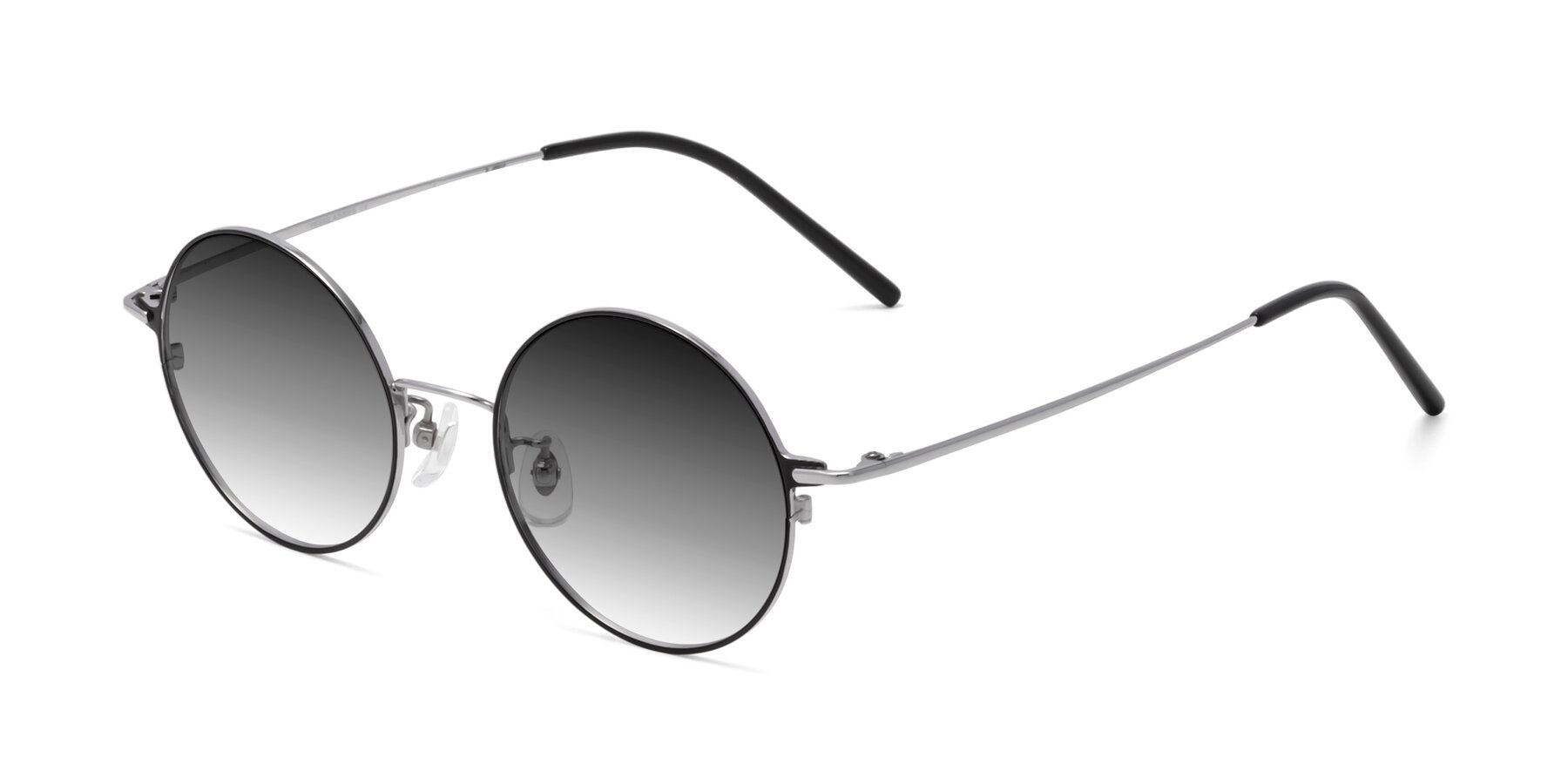 Angle of 18009 in Black-Silver with Gray Gradient Lenses