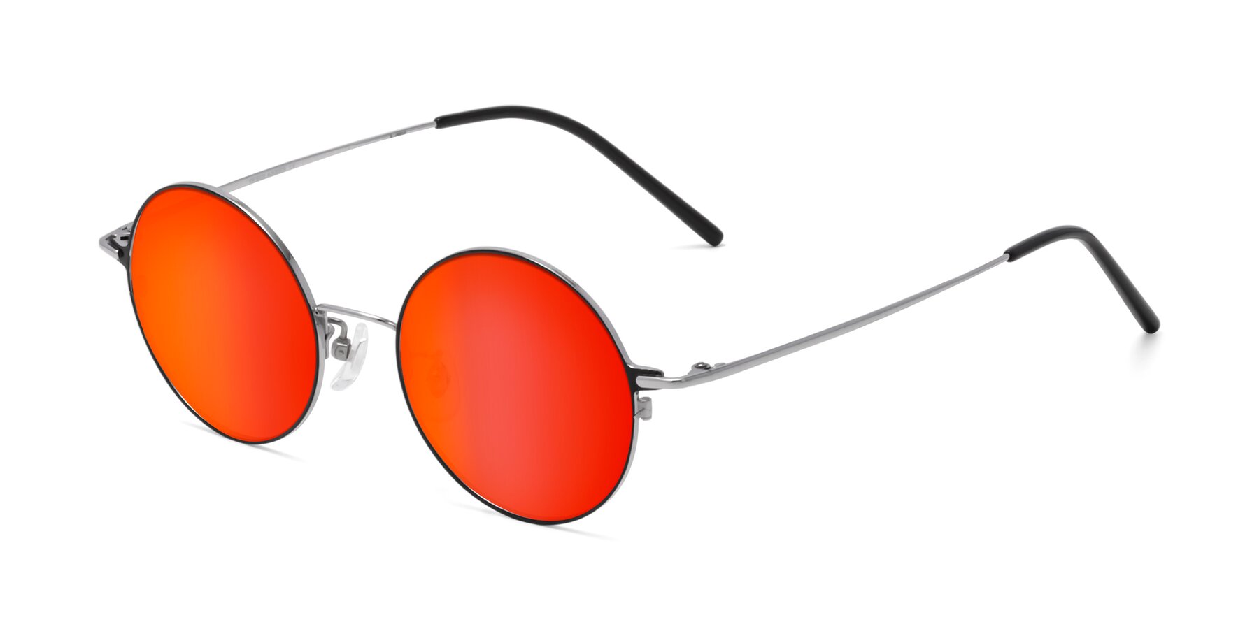 Angle of 18009 in Black-Silver with Red Gold Mirrored Lenses