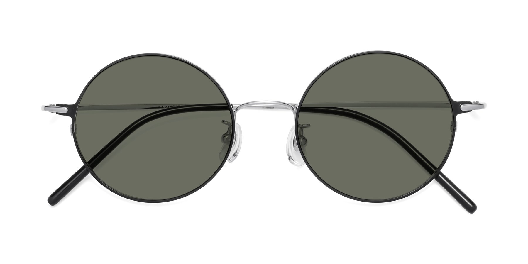 Folded Front of 18009 in Black-Silver with Gray Polarized Lenses