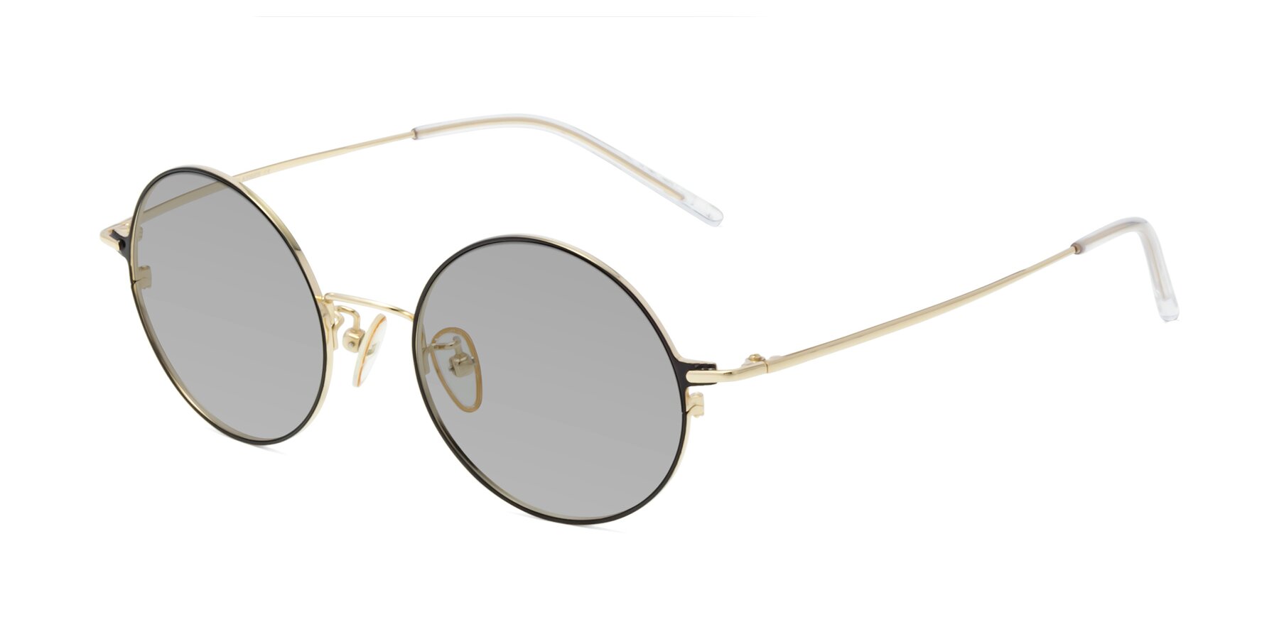 Angle of 18009 in Black-Gold with Light Gray Tinted Lenses