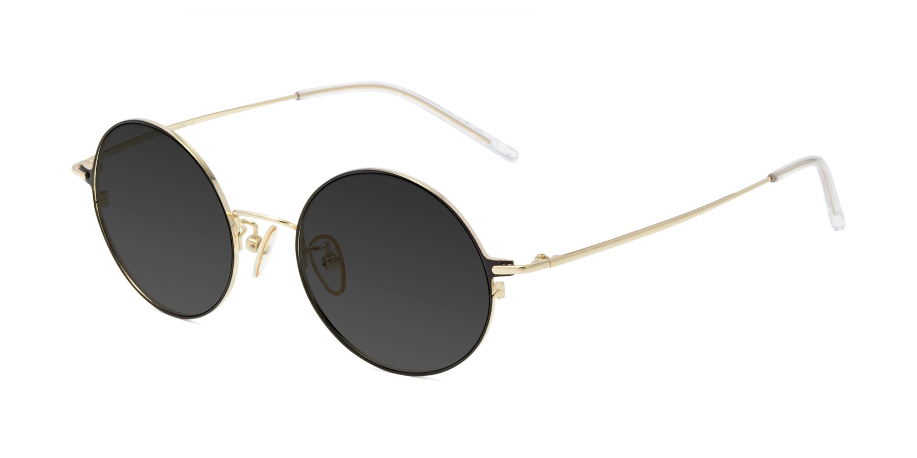 Angle of 18009 in Black-Gold with Gray Tinted Lenses