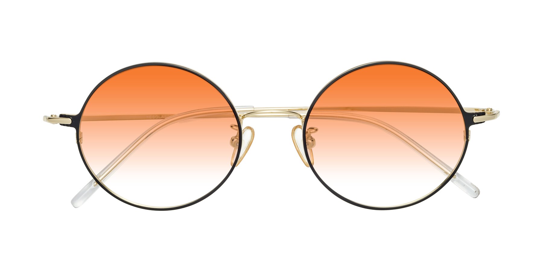 Folded Front of 18009 in Black-Gold with Orange Gradient Lenses